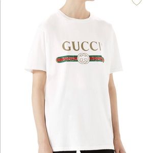 Authentic $590 Gucci logo cotton t shirt NEW L